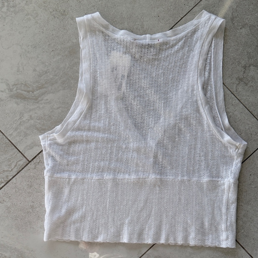 Stark X Linen Jacuard Crop Top NWT sz S - Picture 9 of 10